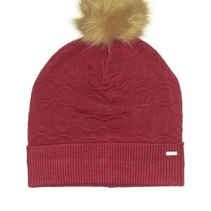 Coach Women's Burgundy  Beanie